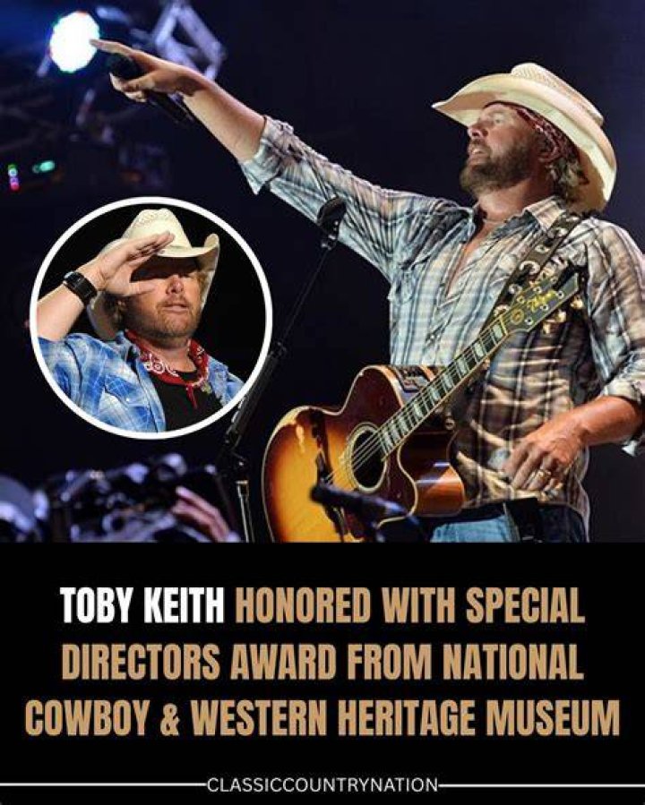 Toby has left a lasting impact on the country music industry with fans applauding his 'great talent' and songs that have brought 'much joy to so many people'. He is pictured performing with Black Shelton at the 53rd Academy of Country Music Awards in April 2018